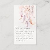 羽毛ドリームキャッチャー表示シャワー赤ちゃんシャワー エンクロージャーカード (正面)