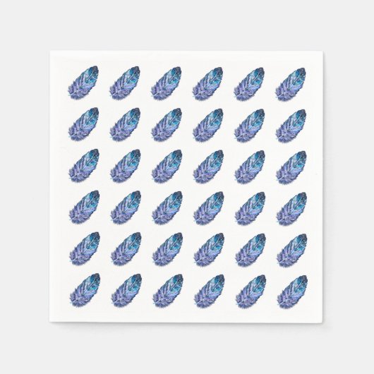羽毛ナプキン – あなたの色 スタンダードカクテルナプキン (正面)