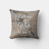 羽毛バラ赤面フローラ結婚リース クッション (正面)