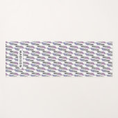 羽毛パターン名前をカスタムするヨガマット ヨガマット (正面(横))