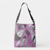 羽毛パターン クロスボディバッグ (裏面)