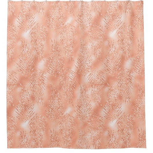 羽毛パターン シャワーカーテン (正面)