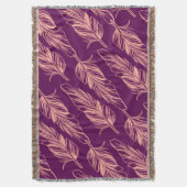 羽毛パターン スローブランケット (正面縦)