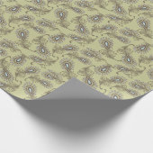 羽毛パターン ラッピングペーパー (角)