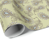 羽毛パターン ラッピングペーパー (ロールコーナー)