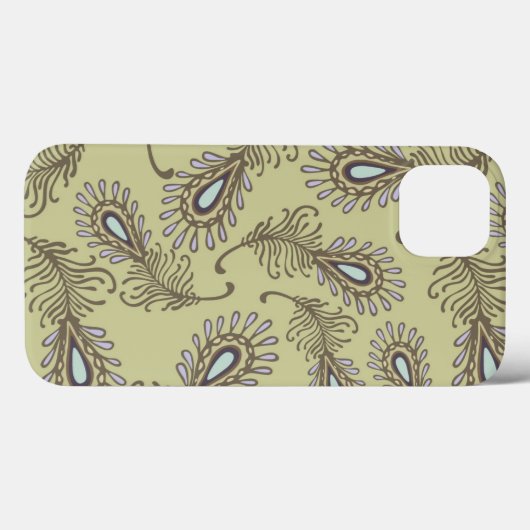 羽毛パターン Case-Mate iPhoneケース (裏面 (横))