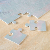 羽毛ビクトリアン帽子ピンクローゼイースターの女性 ジグソーパズル (側面)