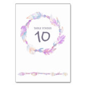 羽毛ビーズリース水彩画表番号 テーブルナンバー (裏面)