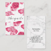 羽毛フラワーベクターシームレスヴィンテージフローラバス 名刺 (正面/裏面)