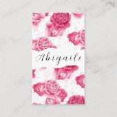 羽毛フラワーベクターシームレスヴィンテージフローラバス 名刺 (正面)