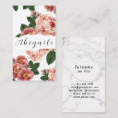 羽毛フラワーベクターシームレスヴィンテージフローラバス 名刺 (正面/裏面)