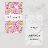 羽毛フラワーベクターシームレスヴィンテージフローラバス 名刺 (正面/裏面)