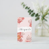 羽毛フラワーベクターシームレスヴィンテージフローラバス 名刺 (スタンド正面)