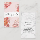 羽毛フラワーベクターシームレスヴィンテージフローラバス 名刺 (正面/裏面)