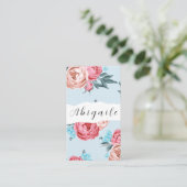 羽毛フラワーベクターシームレスヴィンテージフローラバス 名刺 (スタンド正面)