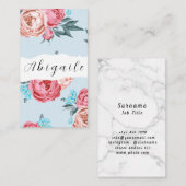 羽毛フラワーベクターシームレスヴィンテージフローラバス 名刺 (正面/裏面)