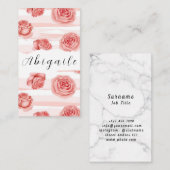 羽毛フラワーベクトルシームレスヴィンテージフローラ 名刺 (正面/裏面)