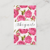 羽毛フラワーベクトルシームレスヴィンテージフローラ 名刺 (正面)