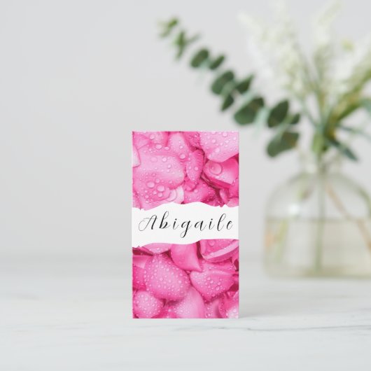 羽毛フラワーベクトルシームレスヴィンテージフローラ 名刺 (スタンド正面)