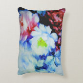 羽毛ブラシ付きウォーターバラ装飾用クッション アクセントクッション (裏面(縦))