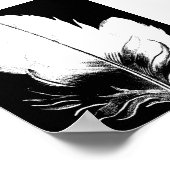 羽毛プリント ポスター (角)