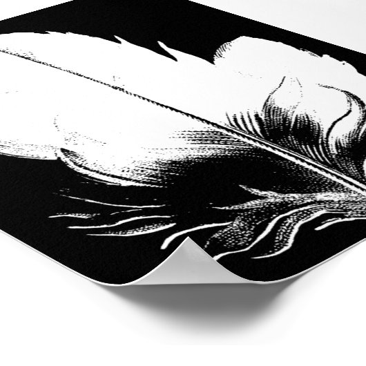 羽毛プリント ポスター (角)