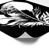 羽毛プリント ポスター (角)