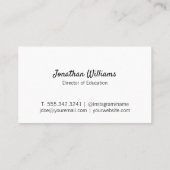 羽毛ペンと本 名刺 (裏面)