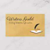 羽毛ペンと本 名刺 (正面)