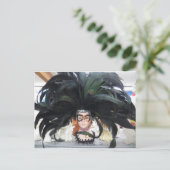 羽毛マスク ポストカード (スタンド正面)