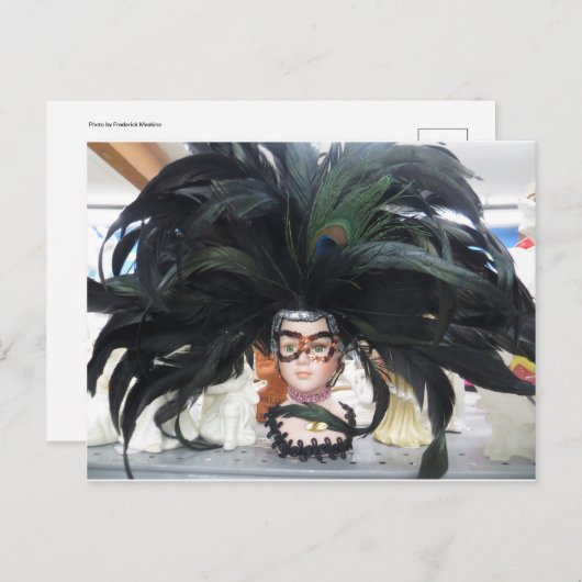 羽毛マスク ポストカード (正面/裏面)