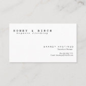 羽毛モダン水色名刺 名刺 (裏面)