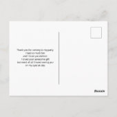 羽毛付きブルードリームキャッチャーBoho Thank You ポストカード (裏面)