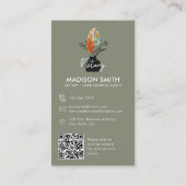 羽毛写真QRコード公証人ローン署名業者 名刺 (裏面)