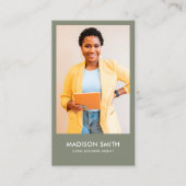 羽毛写真QRコード公証人ローン署名業者 名刺 (正面)