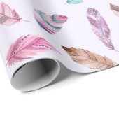 羽毛包み紙 ラッピングペーパー (ロールコーナー)