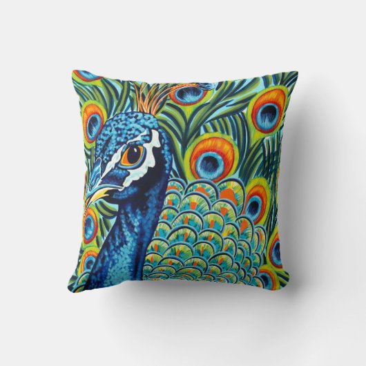 羽毛孔雀I クッション (裏面)