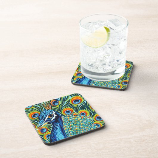 羽毛孔雀I コースター (右側)