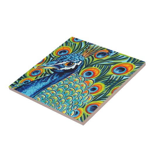 羽毛孔雀I タイル (側面)