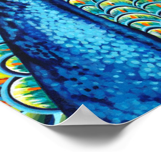 羽毛孔雀I ポスター (角)