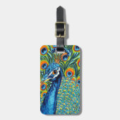 羽毛孔雀I ラゲッジタグ (正面縦)