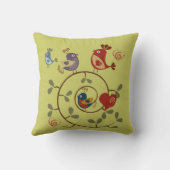 羽毛枕の鳥 クッション (裏面)