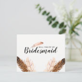 羽毛水彩ドレスメイド招待状 招待状 (スタンド正面)