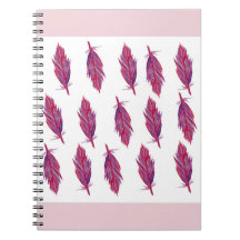 羽毛水彩写真ノートブック（80ページB&W）