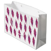 羽毛水色レッドピンク抱き枕 ラージペーパーバッグ (裏面アングル)