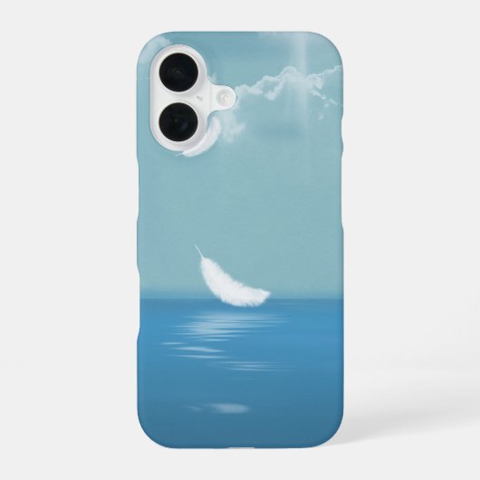 羽毛浮き海 iPhone 16ケース (裏面)