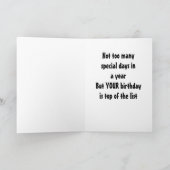 羽毛羽毛羽毛鶏ハッピーバースデーカード カード (内部)