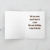 羽毛羽毛鶏セーハッピーバースデー カード (内部)