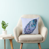 羽毛装飾用クッション-カスタムの色 – 青 クッション (椅子)