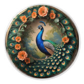 羽毛開花 セラミックノブ (正面)